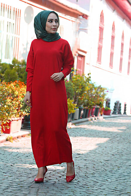 15507  TRİKO TESETTÜR ELBİSE