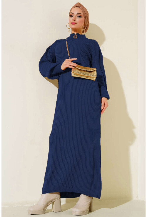 15900 Boydan Tesettür Triko Elbise