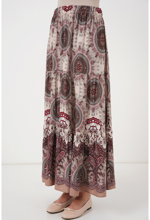 1898 Desenli Uzun Etek