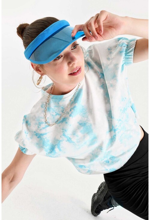 4167  Batik Desen Kısa T-Shirt