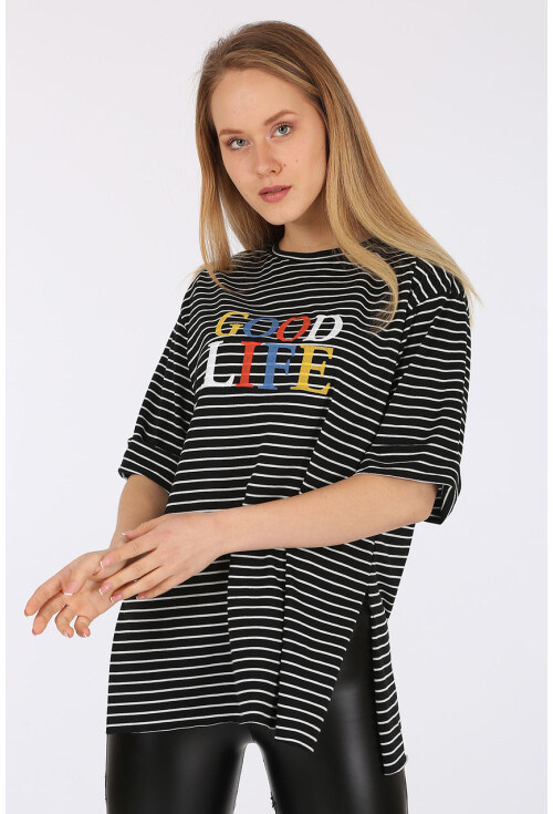 4298 Good Life Baskılı Tshirt