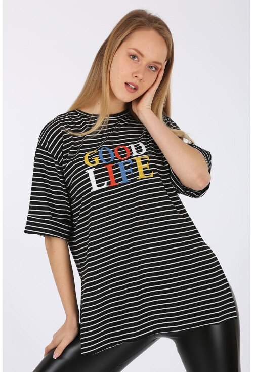 4298 Good Life Baskılı Tshirt
