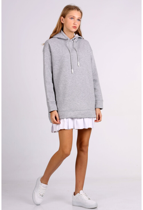4458 Etek Detaylı Sweatshirt