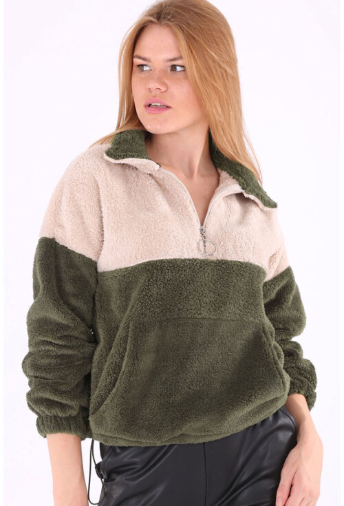 55303 KANGURU CEP YAKALI POLAR SWEATSHIRT