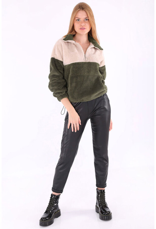 55303 KANGURU CEP YAKALI POLAR SWEATSHIRT