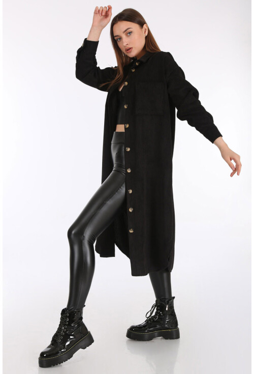 5812 Oversize Kadife Uzun Tunik