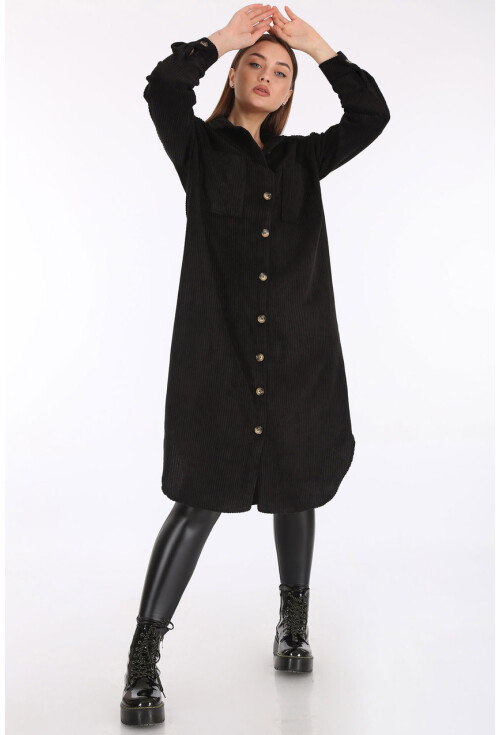 5812 Oversize Kadife Uzun Tunik