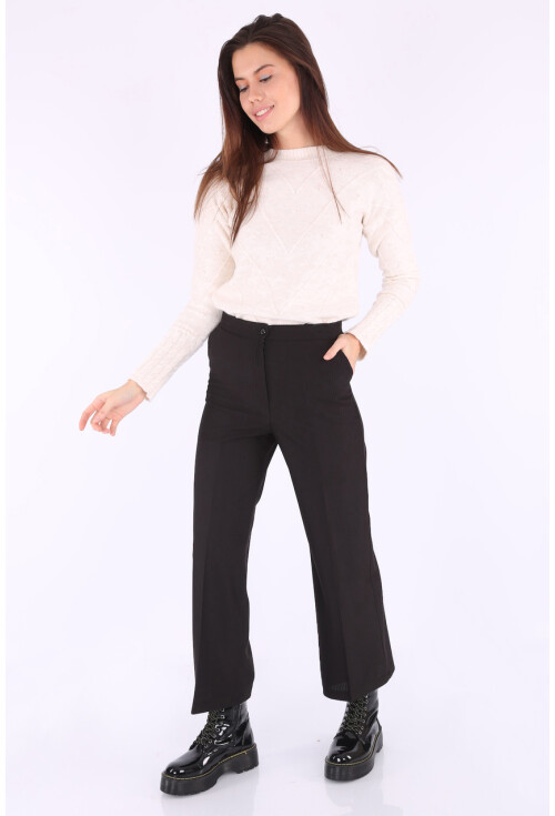 6463 Fitilli Geniş Paça Pantolon