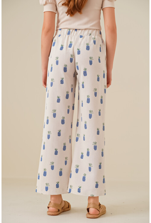 6554 Desenli Bol Paça Pantolon