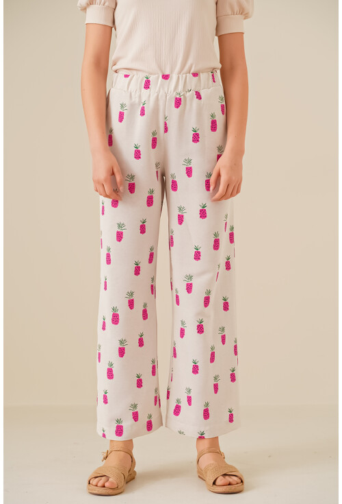 6554 Desenli Bol Paça Pantolon