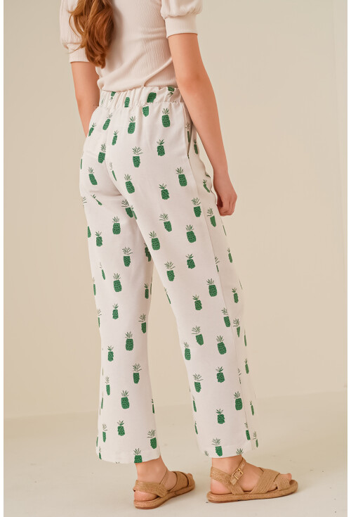 6554 Desenli Bol Paça Pantolon