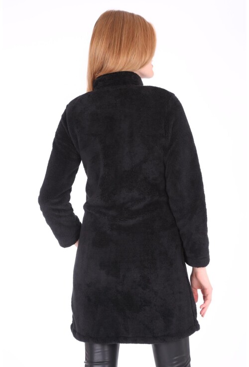 9069 Şal Yaka Peluş Kaban
