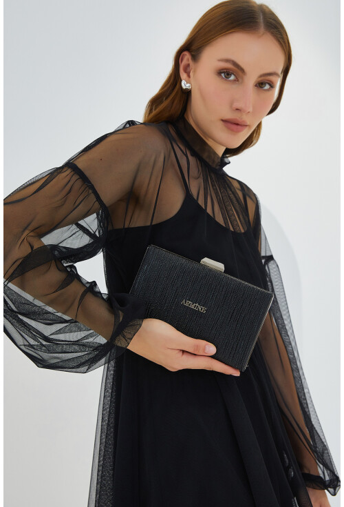 Armine Kadın Parlak Abiye Clutch Çanta 010155