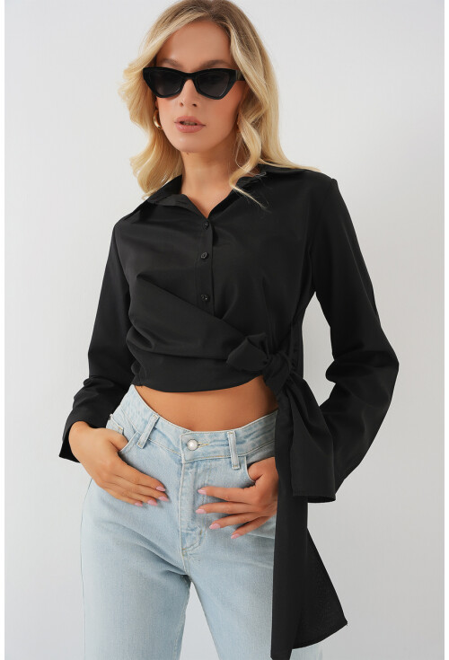 Kadın Bağlamalı Uzun Kol Gömlek 20325