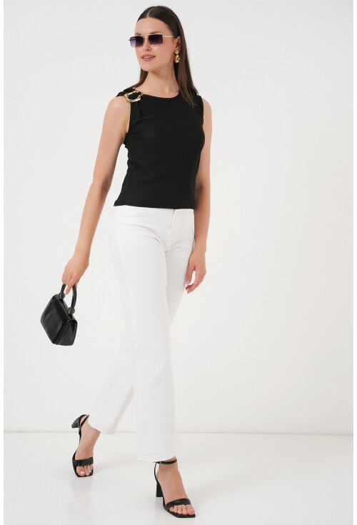 Kadın Kolsuz Basic Bluz 935