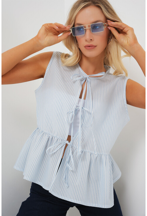 Kadın Önü Bağlamalı Bluz 961