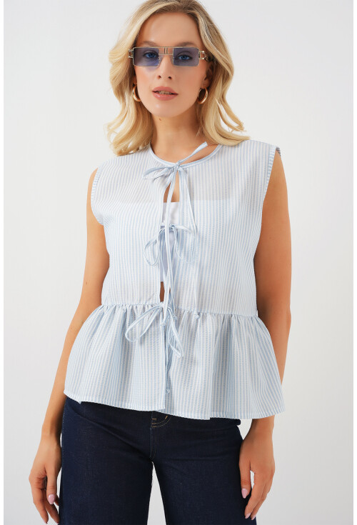 Kadın Önü Bağlamalı Bluz 961