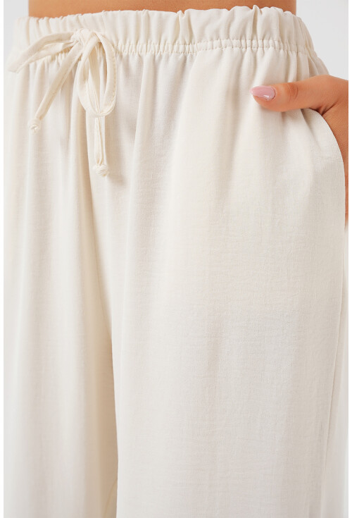 Kadın Yüksek Bel Bol Paça Pantolon