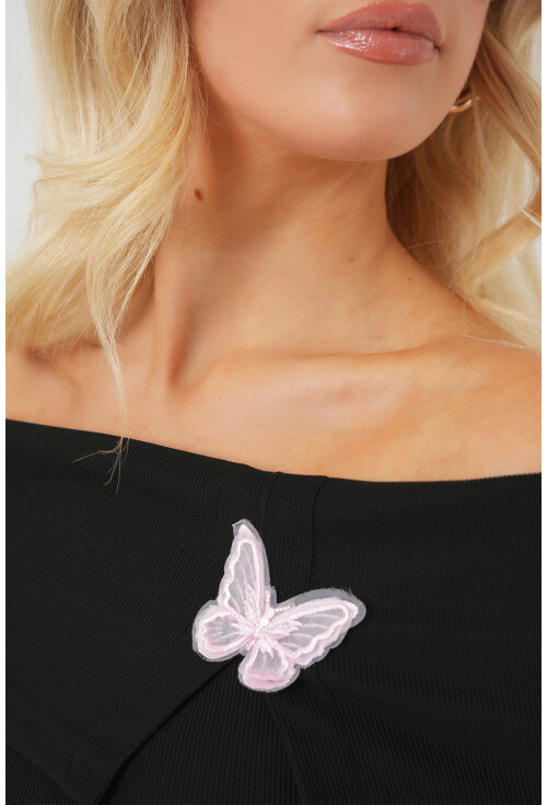 Madonna Yaka Kelebek Detaylı Bluz 957