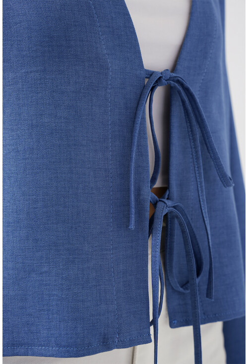 Önü Bağlamalı Keten Kimono 960