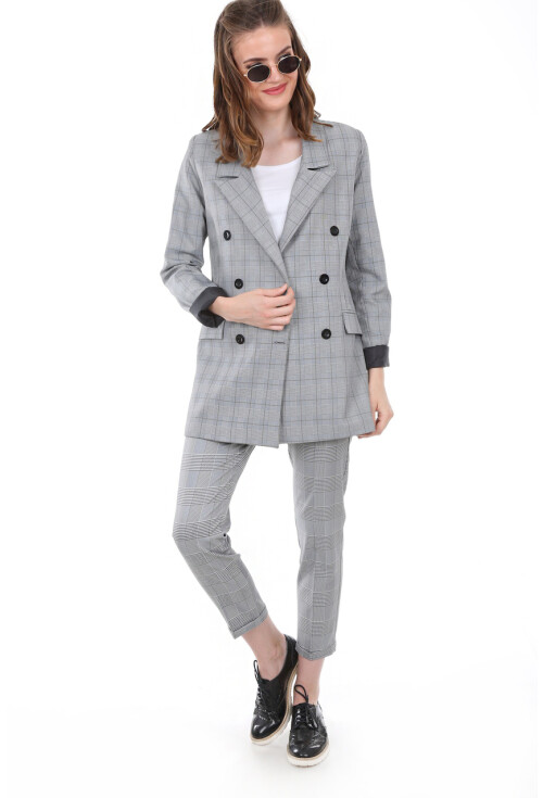 0630 EKOSE DESEN BLAZER CEKET