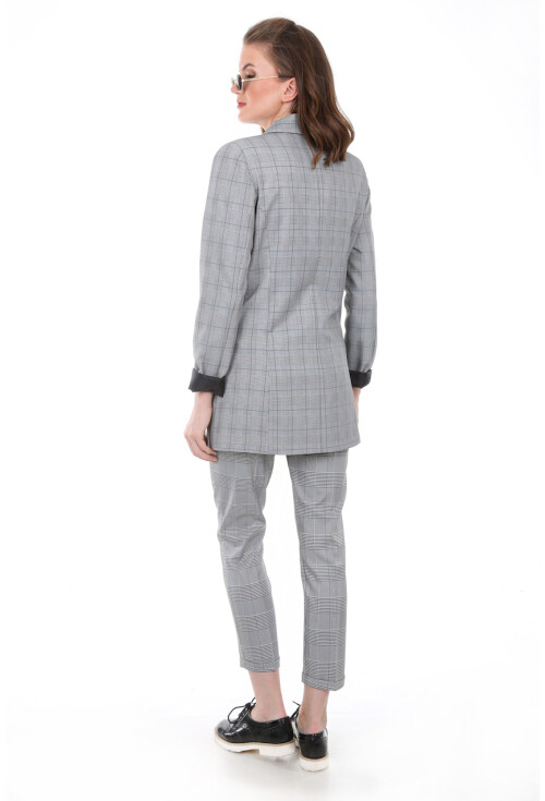 0630 EKOSE DESEN BLAZER CEKET