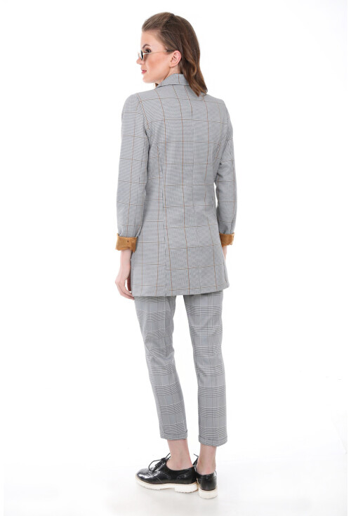 0630 EKOSE DESEN BLAZER CEKET