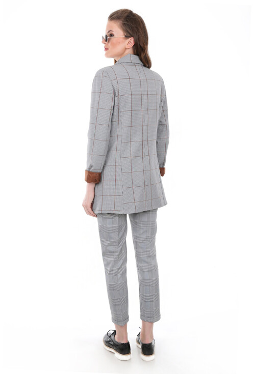 0630 EKOSE DESEN BLAZER CEKET