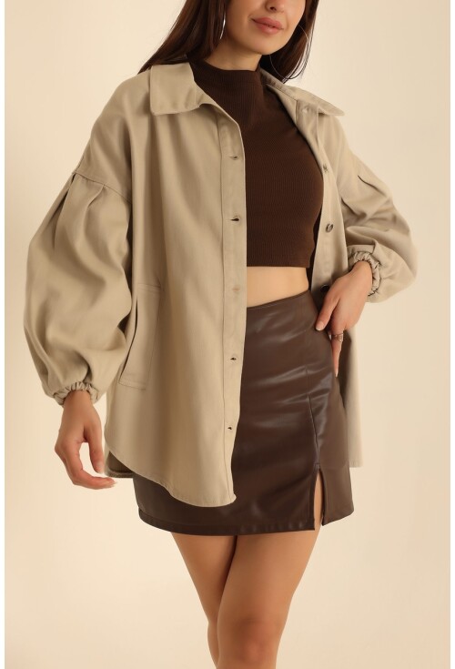 0684 Oversize Gabardin Ceket