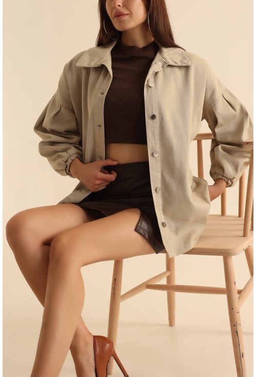 0684 Oversize Gabardin Ceket
