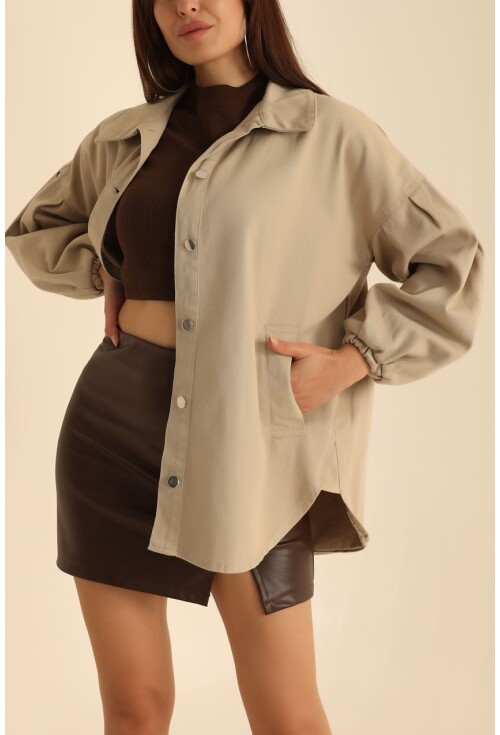 0684 Oversize Gabardin Ceket