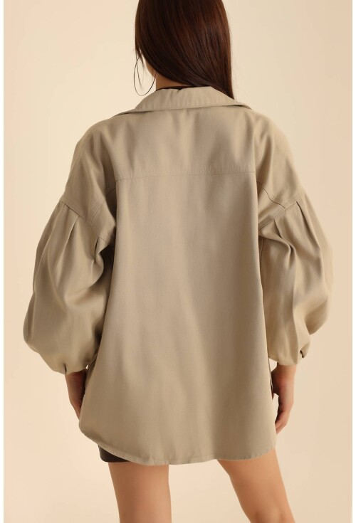 0684 Oversize Gabardin Ceket
