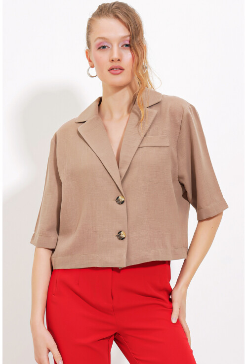 0706 Crop Keten Ceket