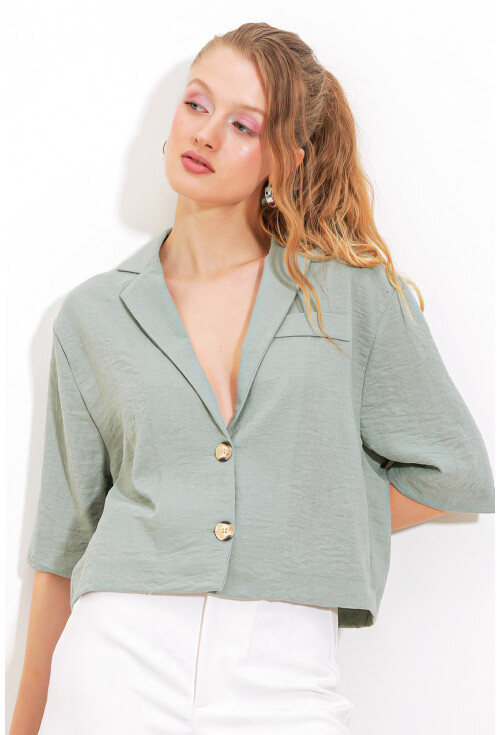 0706 Crop Keten Ceket