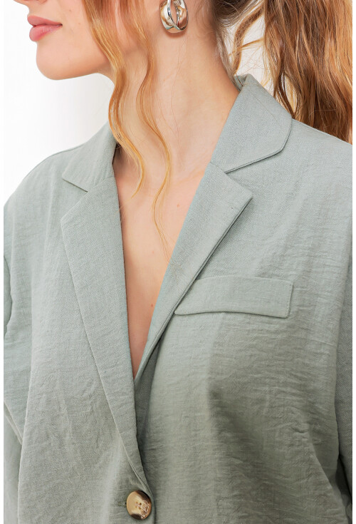 0706 Crop Keten Ceket