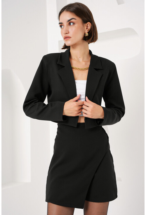 0708 Crop Blazer Ceket