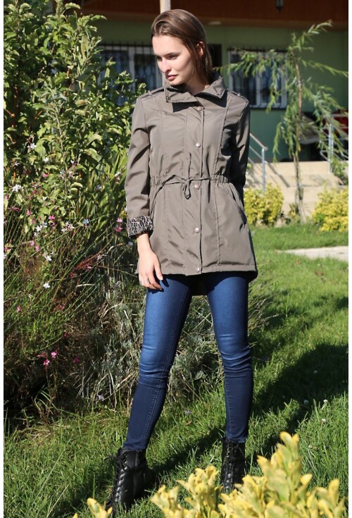 10077 BELİ LASTİKLİ TRENCHOAT