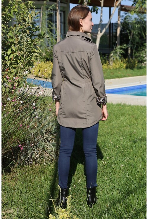 10077 BELİ LASTİKLİ TRENCHOAT