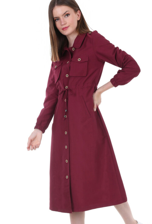 10226 BEL İP BAĞLAMA DÜĞMELİ TRENHCOAT