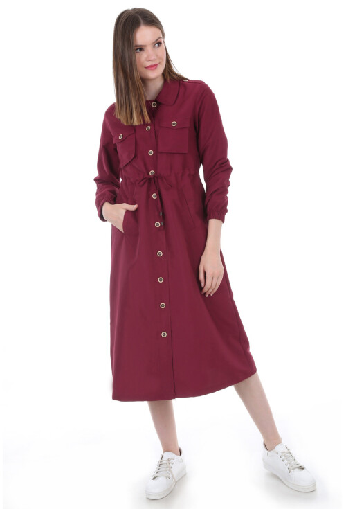 10226 BEL İP BAĞLAMA DÜĞMELİ TRENHCOAT