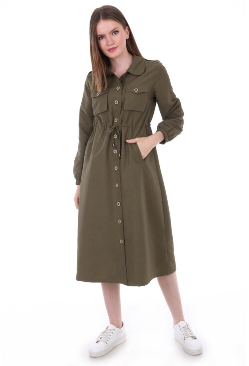 10226 BEL İP BAĞLAMA DÜĞMELİ TRENHCOAT