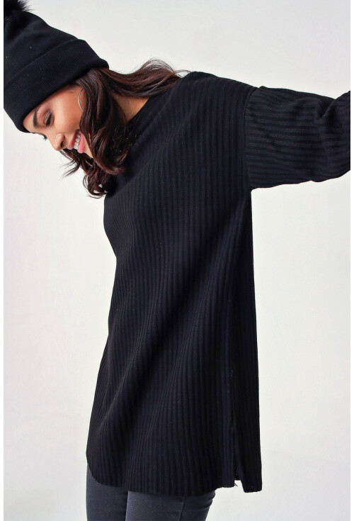 10305 Fitilli Oversize Triko Tunik