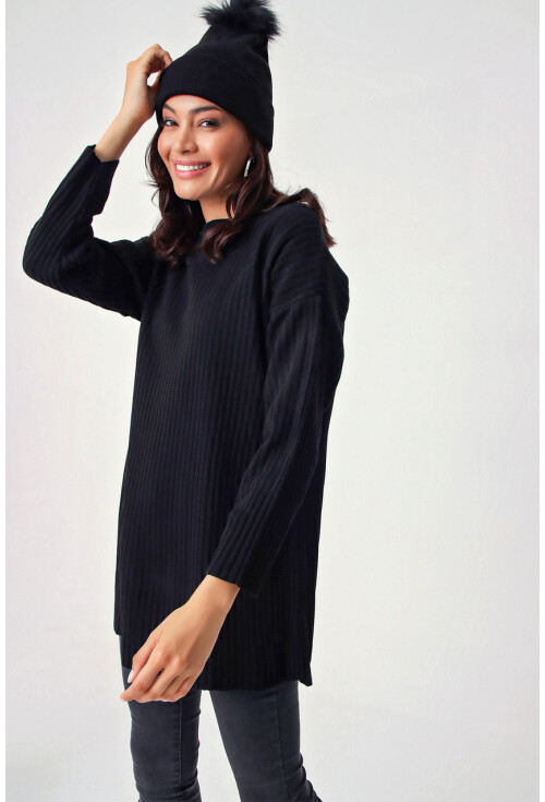 10305 Fitilli Oversize Triko Tunik