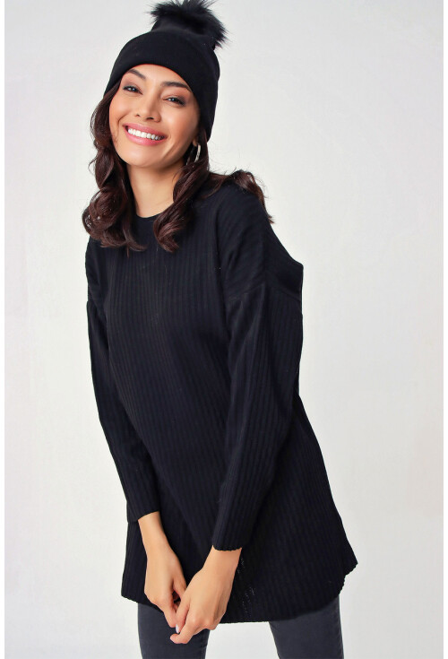 10305 Fitilli Oversize Triko Tunik
