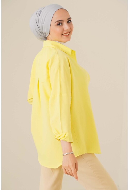 103901 Oversize Basic Tesettür Gömlek