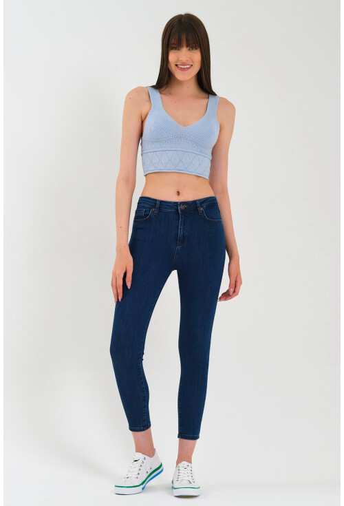 10410 Yüksek Bel Kot Pantolon