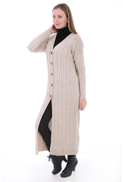 15290 BOYDAN DÜĞMELİ TRİKO HIRKA