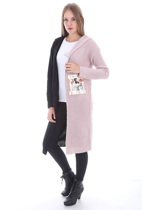 15294 İKİ RENK TRİKO HIRKA