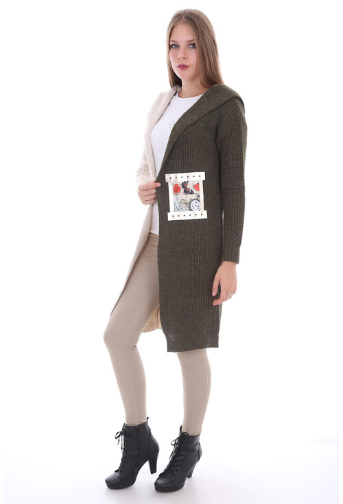 15294 İKİ RENK TRİKO HIRKA