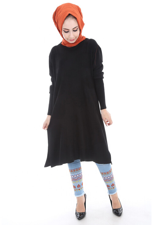 15464 DESENLİ TRİKO TESETTÜR TUNİK